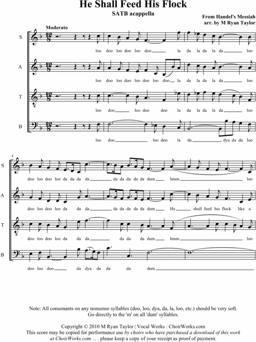 He Shall Feed His Flock Sheet Music Download Sheet Music