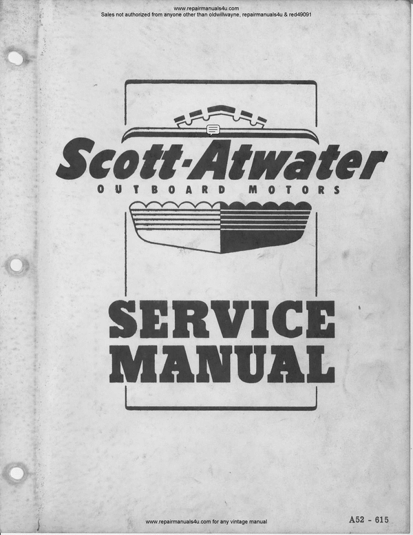 scott atwater outboard motor service repair manual 1946 56 Tradebit