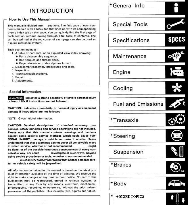 Mitsubishi Galant Free Workshop and Repair Manuals