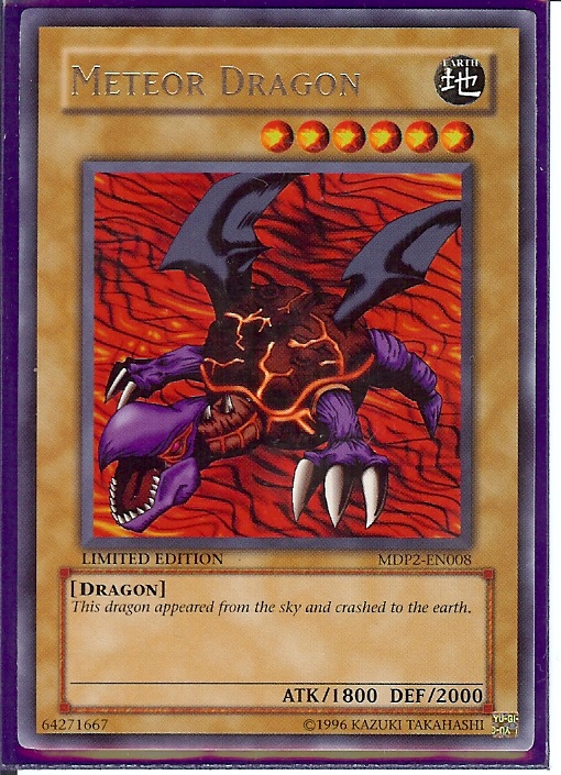 Meteor Dragon MDP2 EN008 RARE McDonalds Promo Cards Series 2 