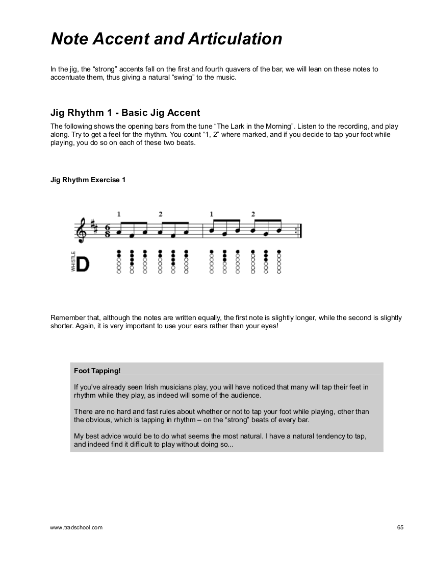 Tin Whistle Tutor Book Tradschool