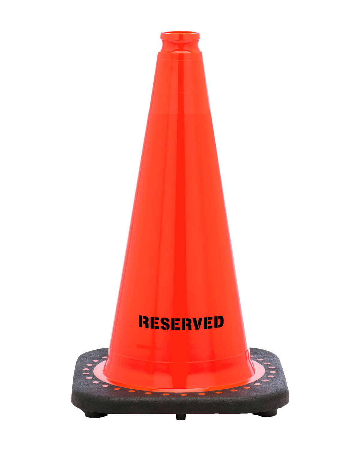 Reserved 18" Traffic Cone Black Base, 3 lbs Traffic Cones For Less
