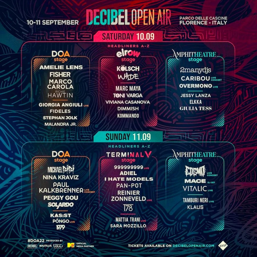 La line up definitiva di Decibel Open Air