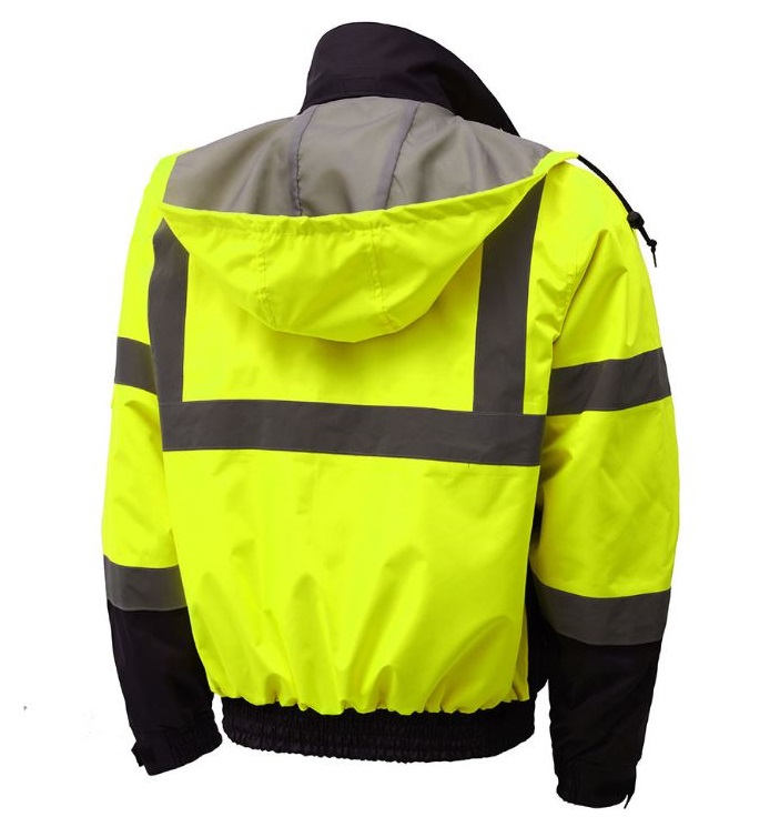 3IN1 Hi Vis Bomber Jacket with Removable Fleece