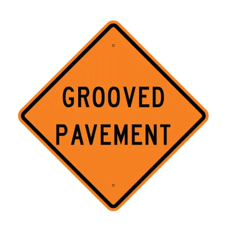 Aluminum Grooved Pavement Sign