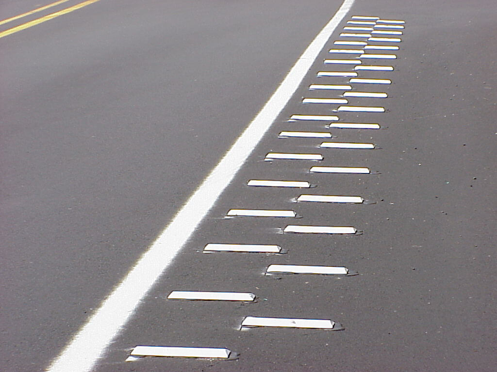 Raised Rumble Strips 8" White Box of