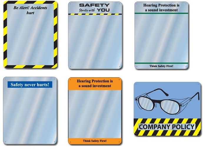 Acrylic Convex Safety Mirror with Safety Slogan 15" x 17