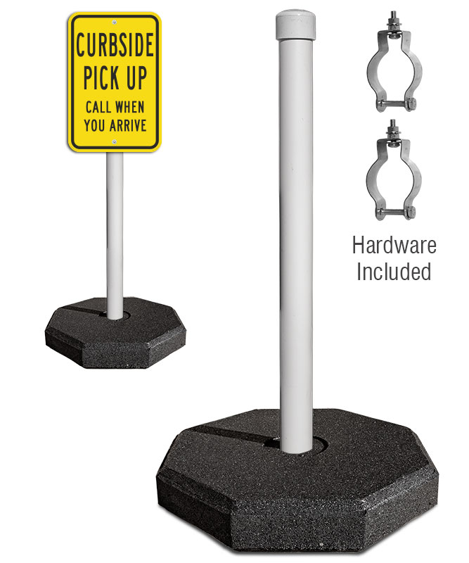 30 lb. Portable Sign Stand with 5' PVC or 6' UChannel Post Shop Now w/ Fast Shipping