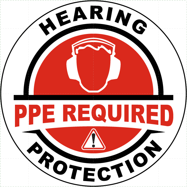 Hearing Protection Required Floor Sign Shop Now w/ Fast Shipping