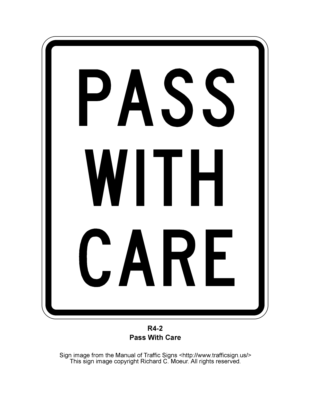 Manual of Traffic Signs R4 Series Signs