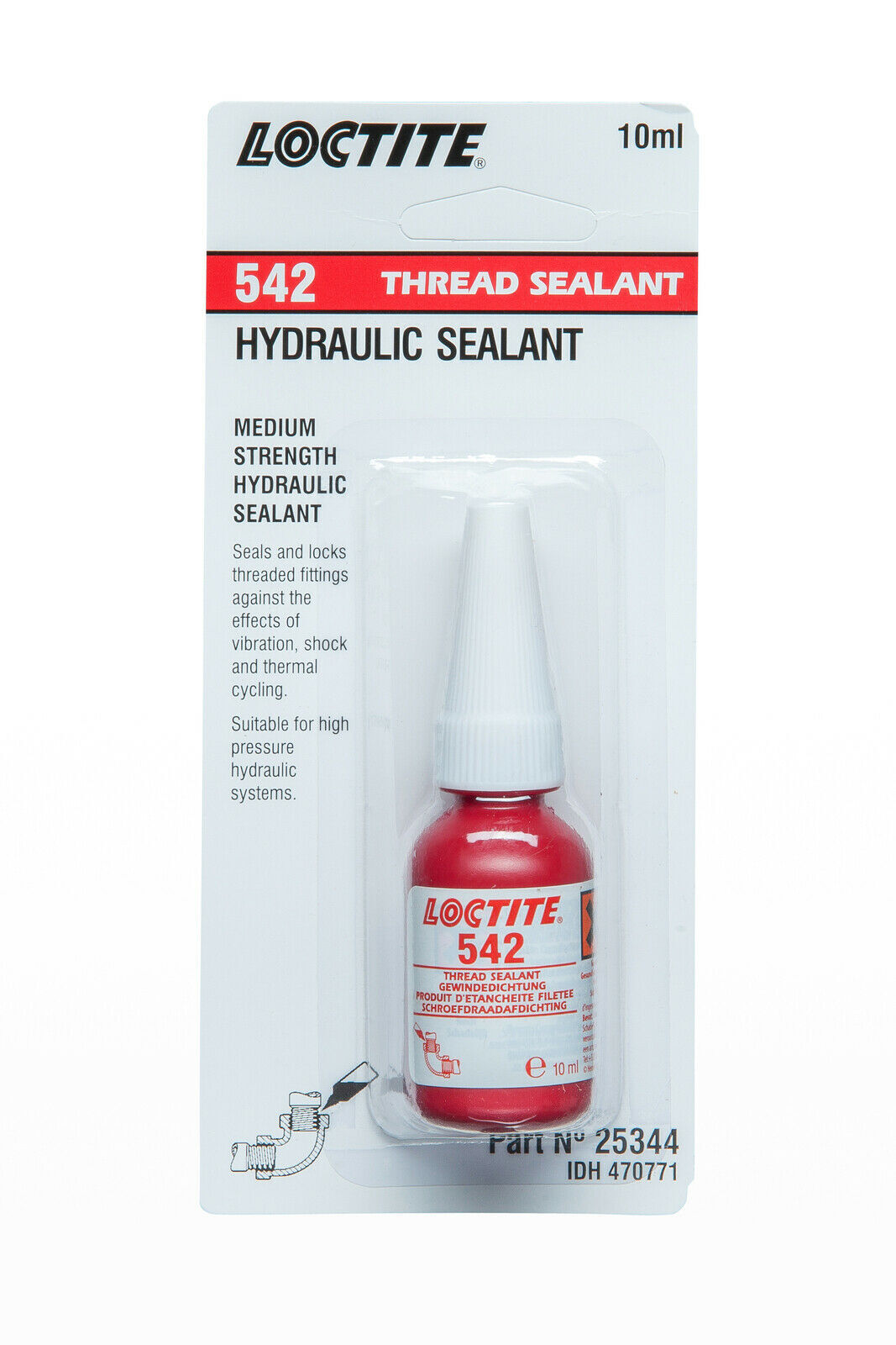 Loctite 542 Hydraulic Sealant Lock Medium Strength10ml TRU
