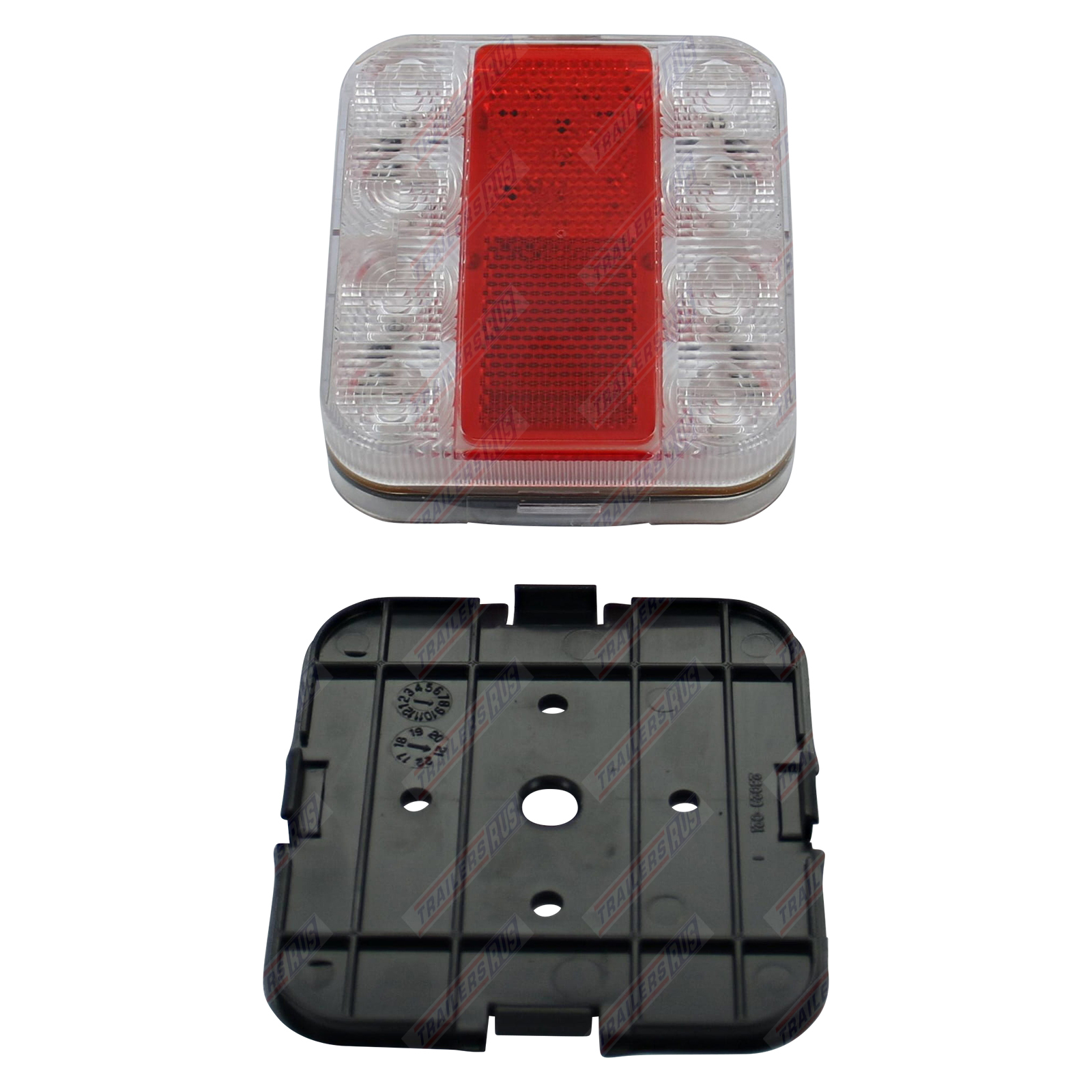 Slimline LED Submersible Tail Light Lamp 12V Square Design Rear Left