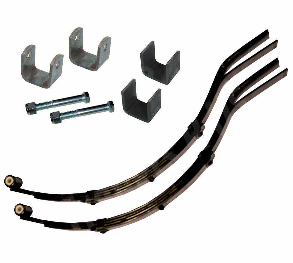 4 Leaf Slipper and Eye Springs Trailer Parts One Pair Black 900kg With