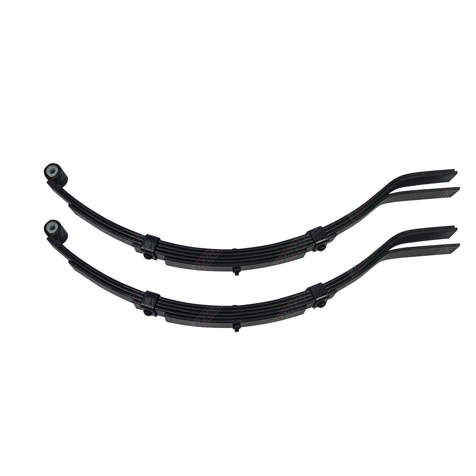 5 Leaf Slipper Spring and Eye Trailer Parts One Pair Black 1000kg Leaf