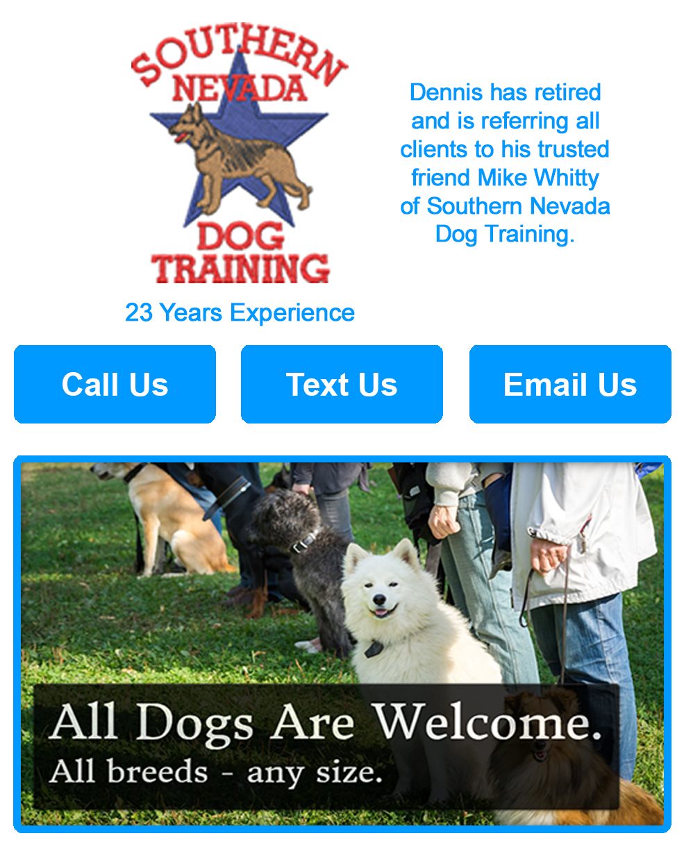 Dog Trainer Las Vegas, In Home Dog Training Las Vegas