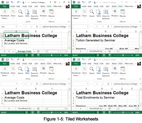 Creating multiple views and Freezing frames in Excel