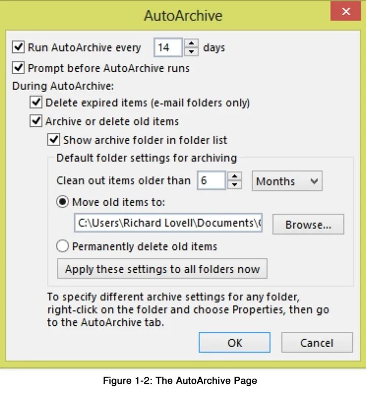 Autoarchiving items in Outlook Training Connection