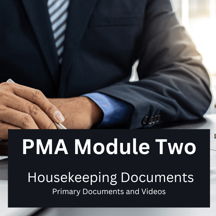 PMA Package 2 Housekeeping Documents Training Property Managers
