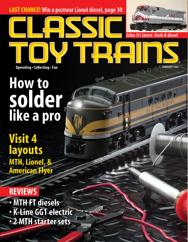 February 2002 Classic Toy Trains Magazine