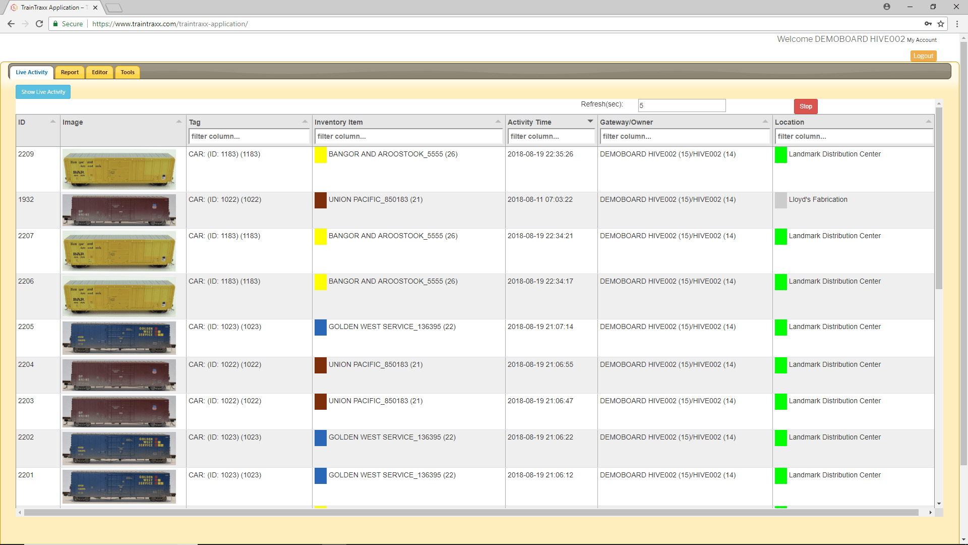 Traxx Inventory TrainTraxx