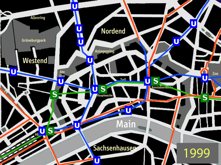 Trampage Frankfurt am Main Netzentwicklung Innenstadt