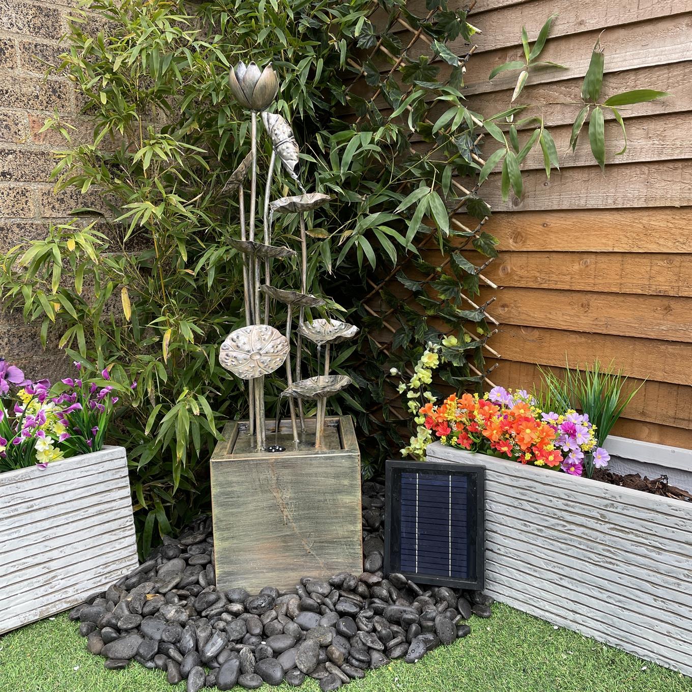 Grand Zinc Flower Water Feature (TR/19926) Tranquillity Water Features