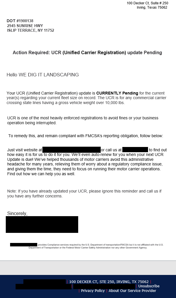 Watch OUT for DOT Solicitors!