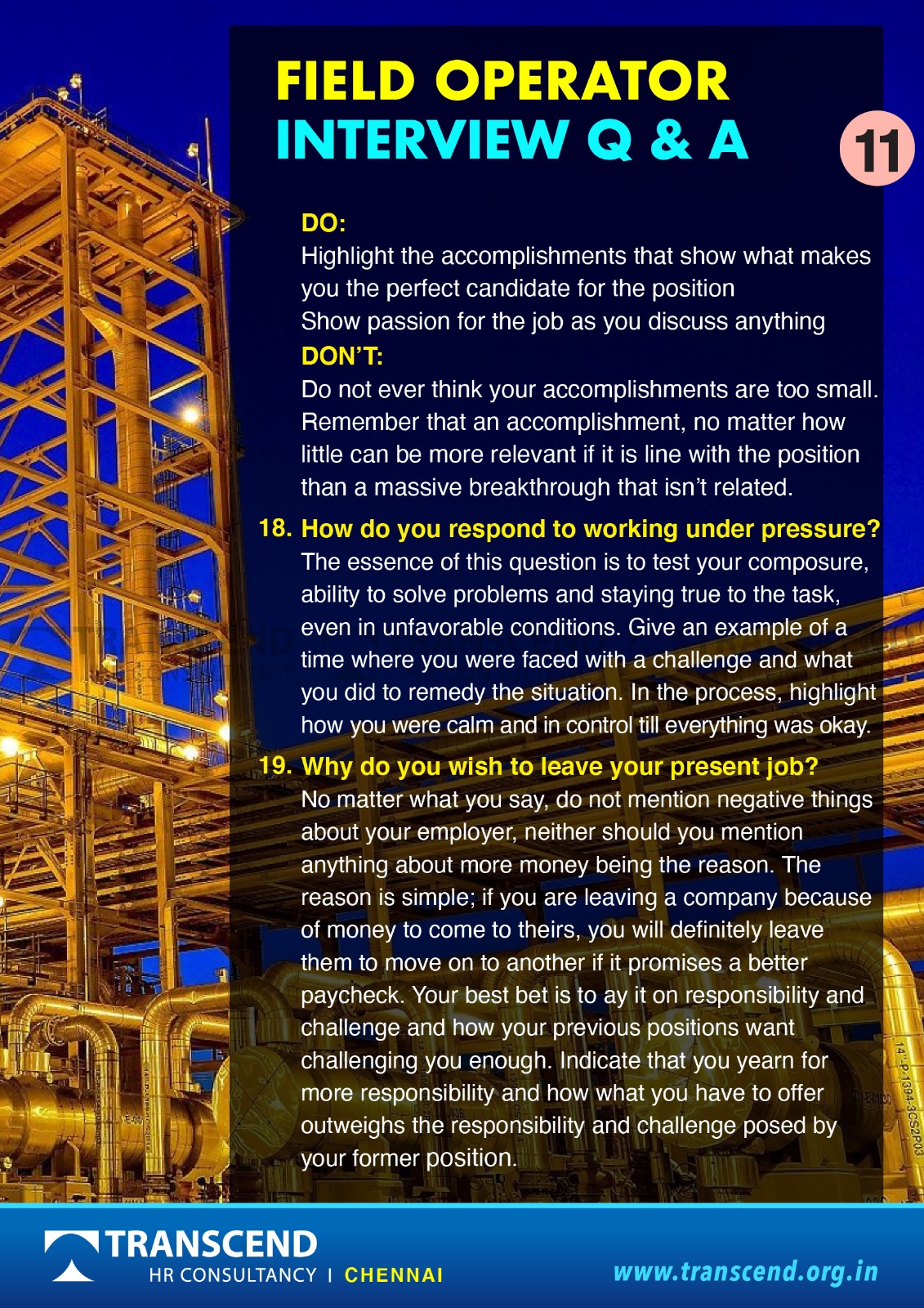 Field Operator Interview Questions&Answers Refinery O&G Petrochemical