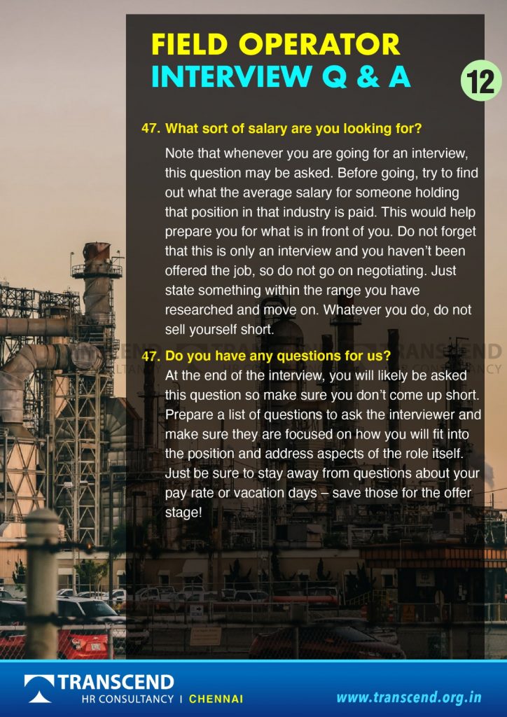 Field Operator Interview Questions&Answers Refinery O&G Petrochemical
