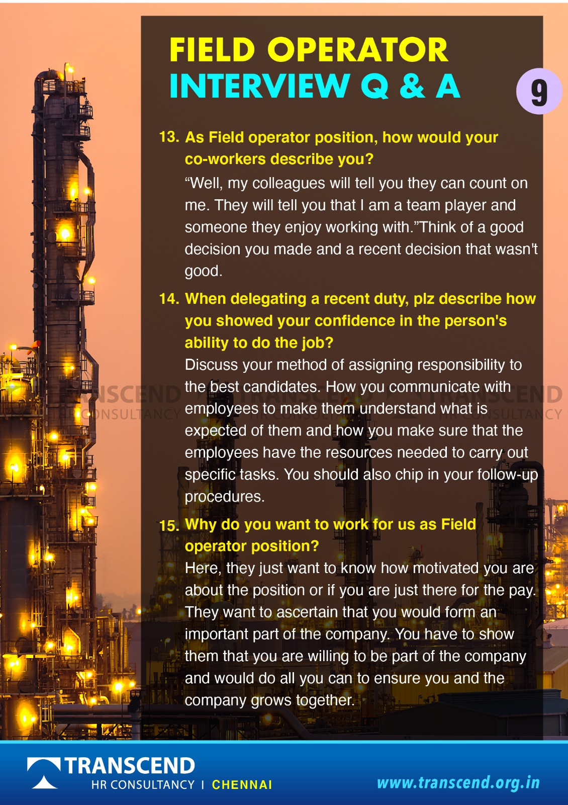 Field Operator Interview Questions&Answers Refinery O&G Petrochemical