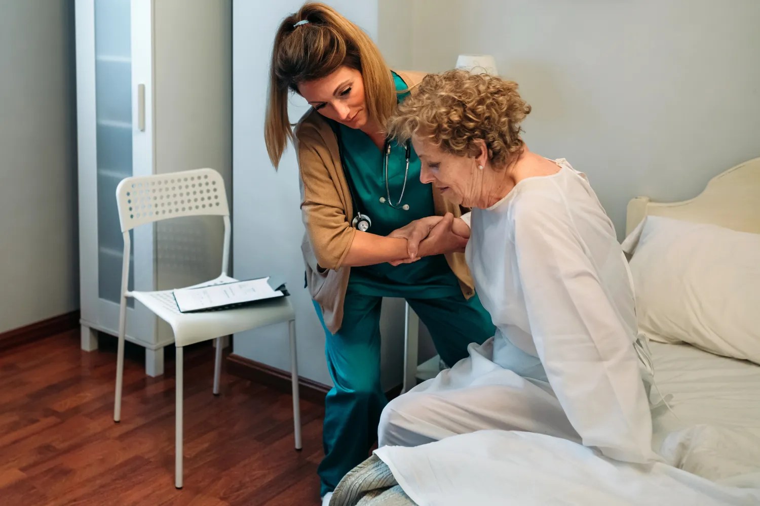 Helping An Elderly Person Up From A Chair Transfer Master