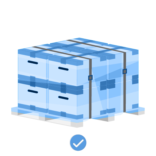Stackable pallets and parcels
