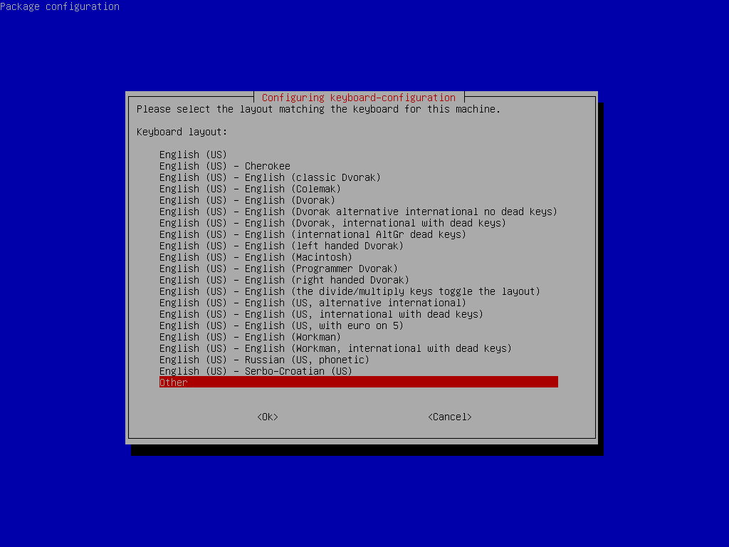 Changing the keyboard language in Debian 9 TransIP