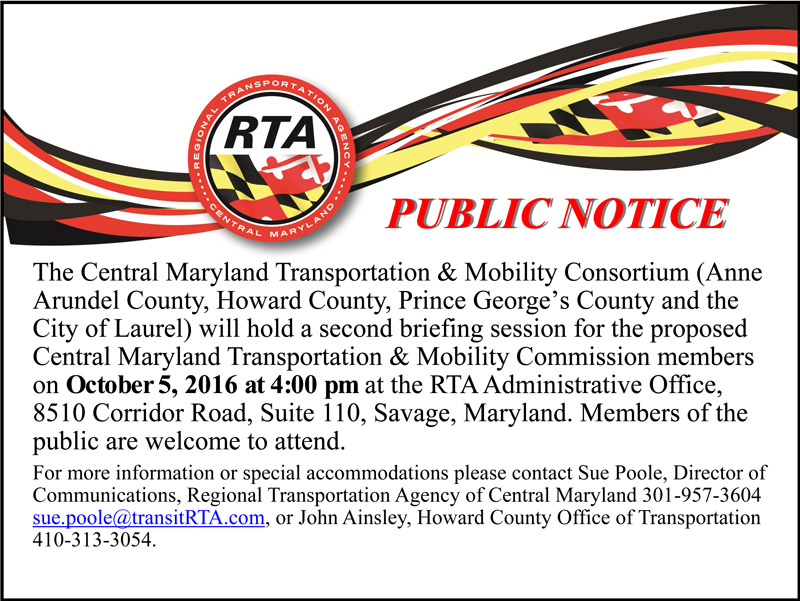 Public Notice to RTA