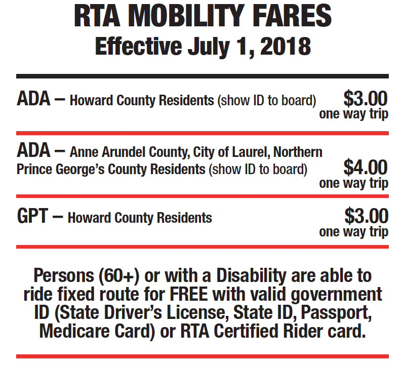 STARTING July1, 2018 New Fares and Updated Routes! to RTA