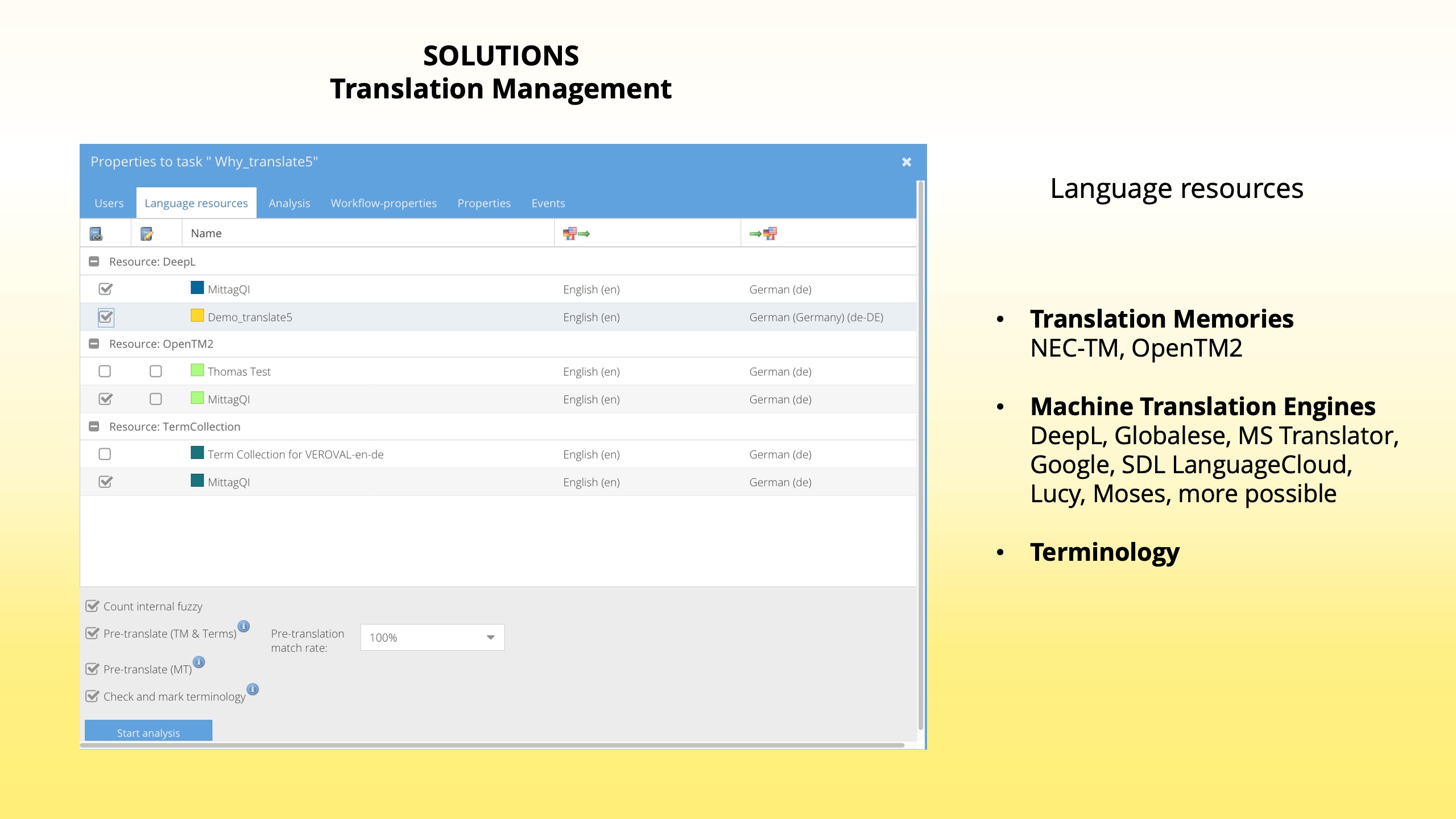 Solutions Translation Management translate5