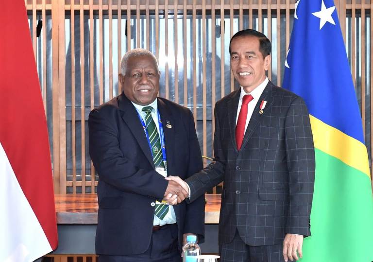 Presiden Gelar Pertemuan Bilateral dengan PM Kepulauan Solomon TRANSTIPO