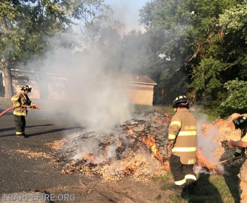 Mulch Fire in Upper Providence Township Trappe Fire Company