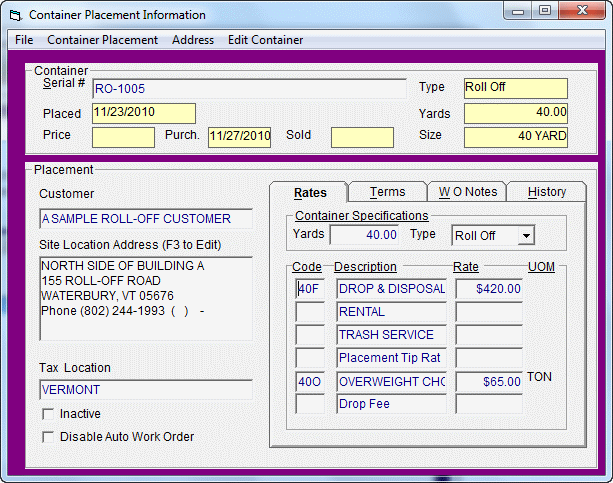 Trash Flow Container Tracking