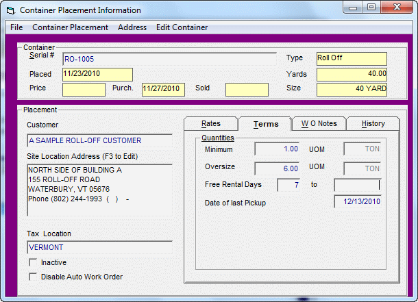 Trash Flow Container Tracking