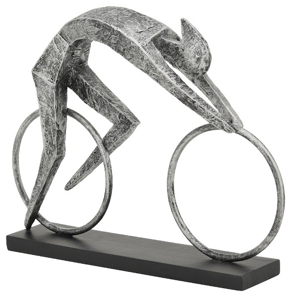 Fahrrad Skulptur Radfahrer Racer BronzeFinish oder