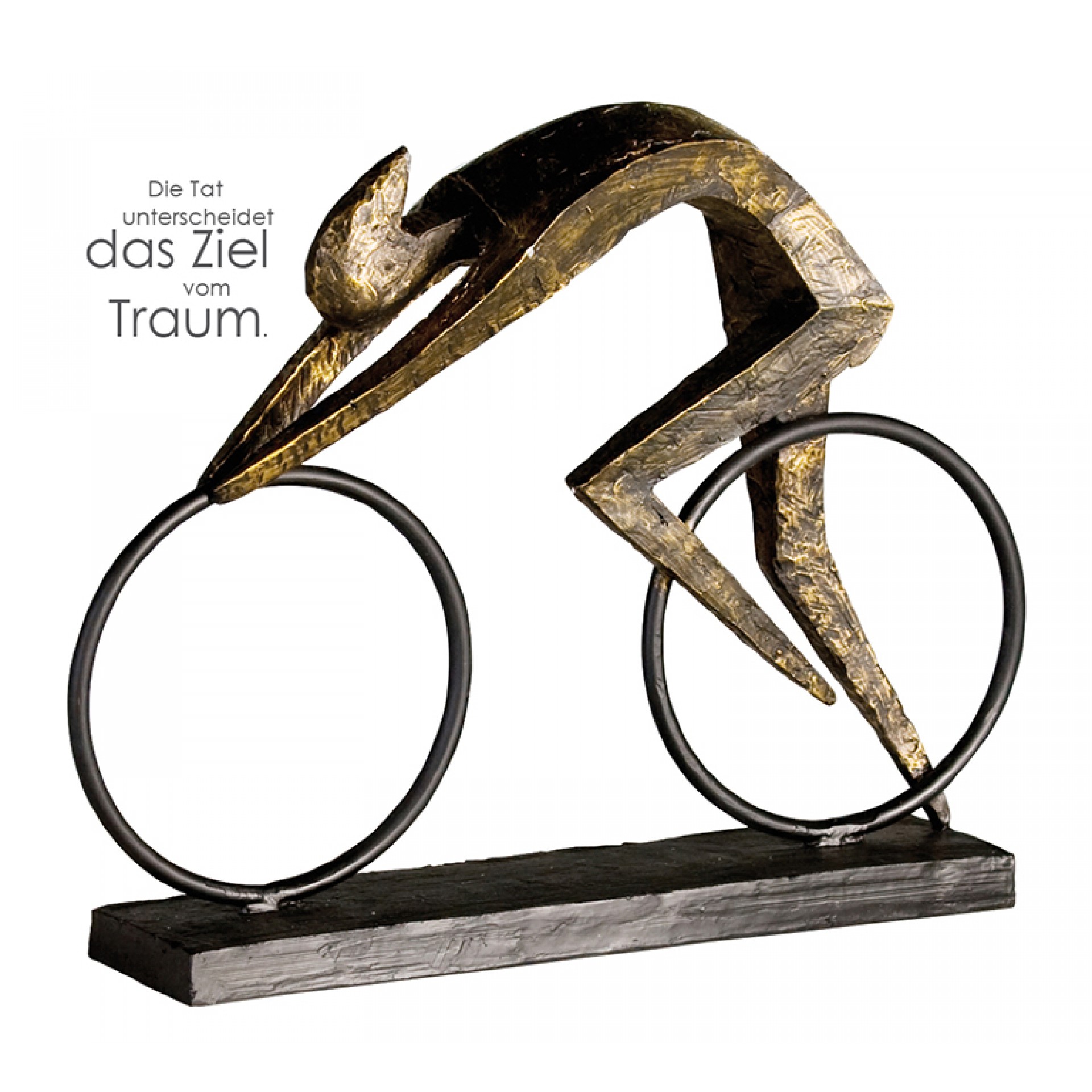 Fahrrad Skulptur Radfahrer Racer BronzeFinish oder