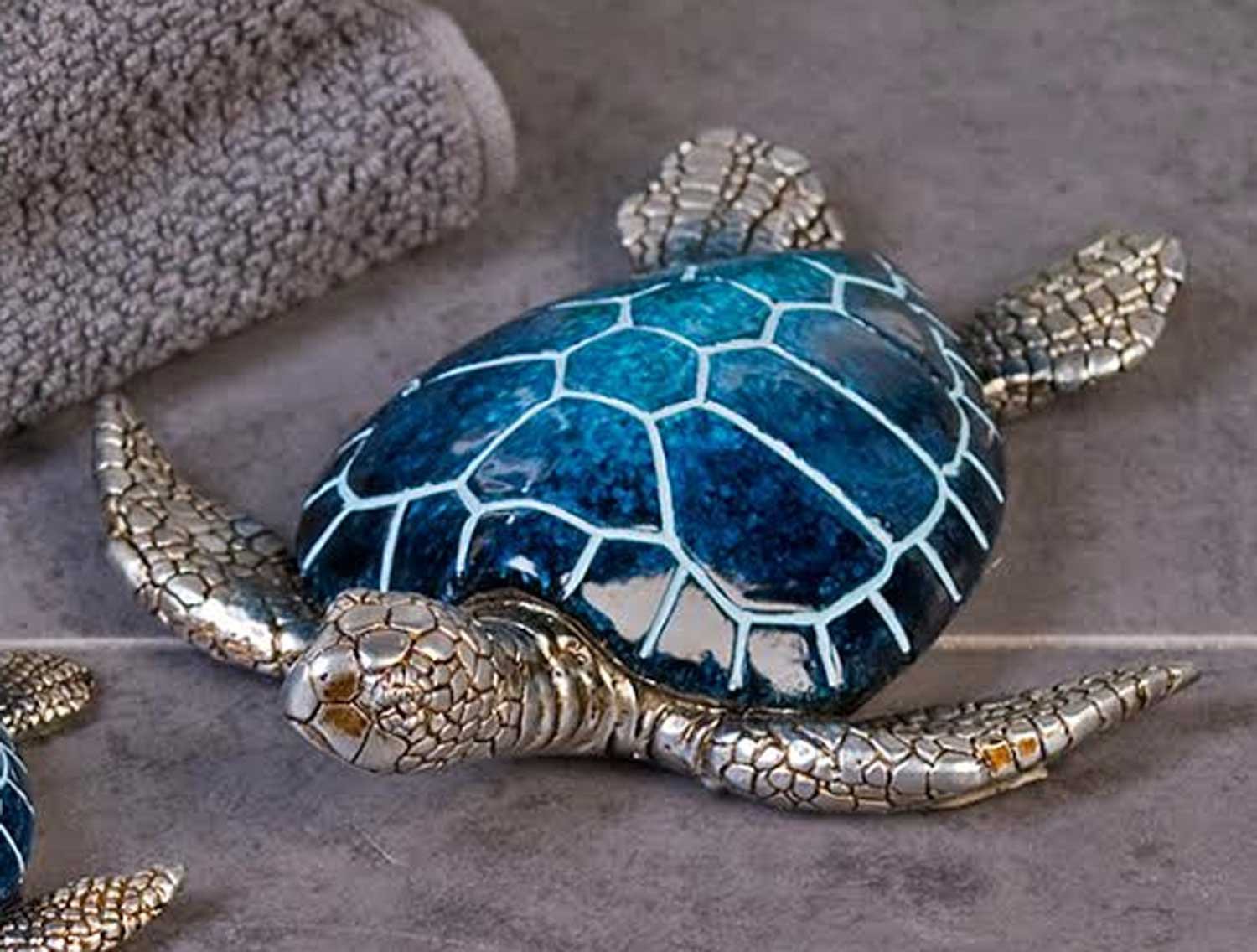 Schildkröte Josie Badezimmerdekoration Figur aus Poly