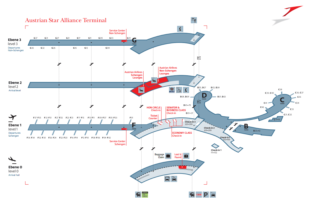 The Hub Routes, Fleet, and Terminal Maps for Austrian Airlines