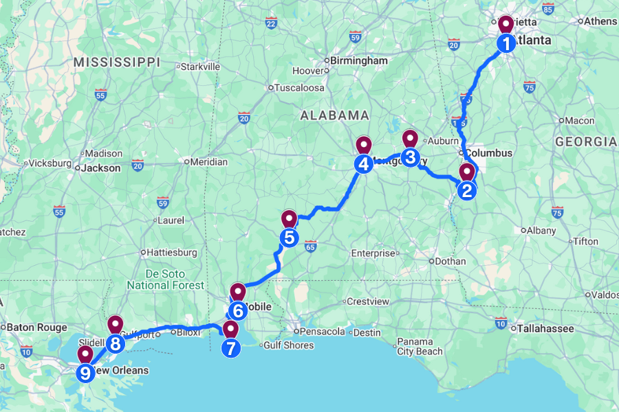 The Ultimate Atlanta To New Orleans Road Trip