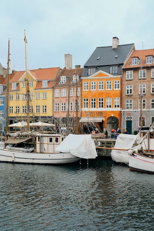 Nyhavn canal streets in Copenhagen