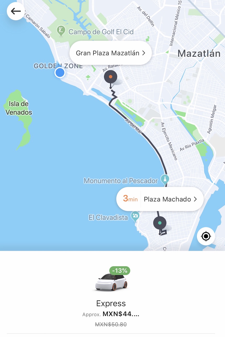 How much does DiDi cost in Mazatlan