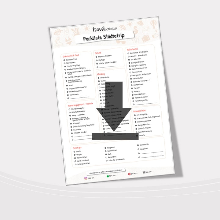 Packliste Städtetrip Für Sommer & Winter (mit PDFCheckliste) Blog