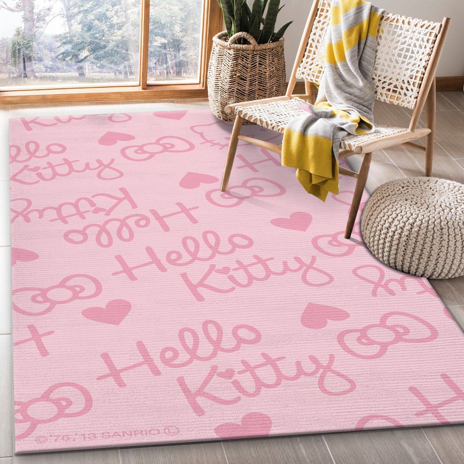 Hello Kitty 9 Area Rug For Christmas Living Room Rug Family Gift US
