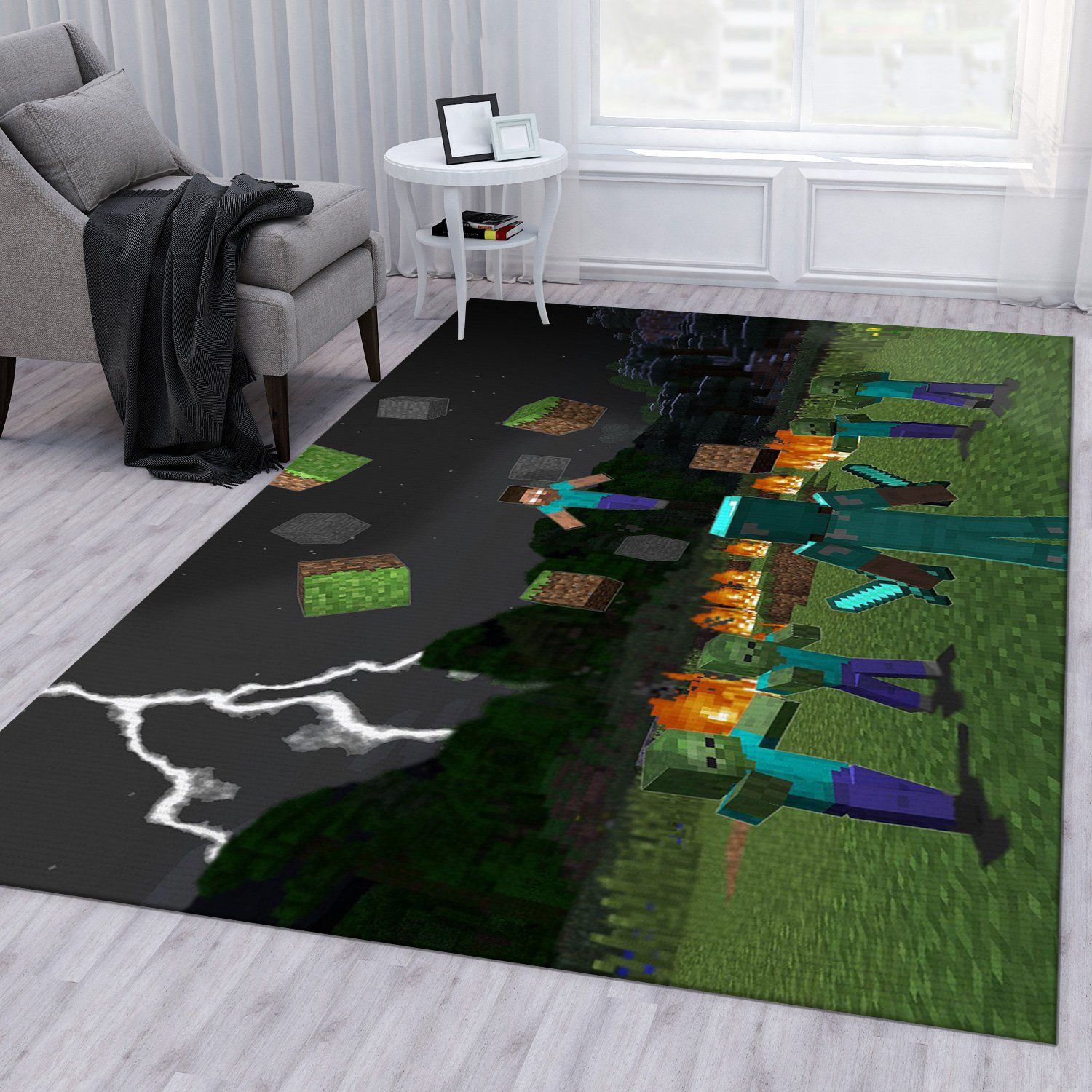 Minecraft Rug Living Room Rug US Gift Decor Travels in Translation